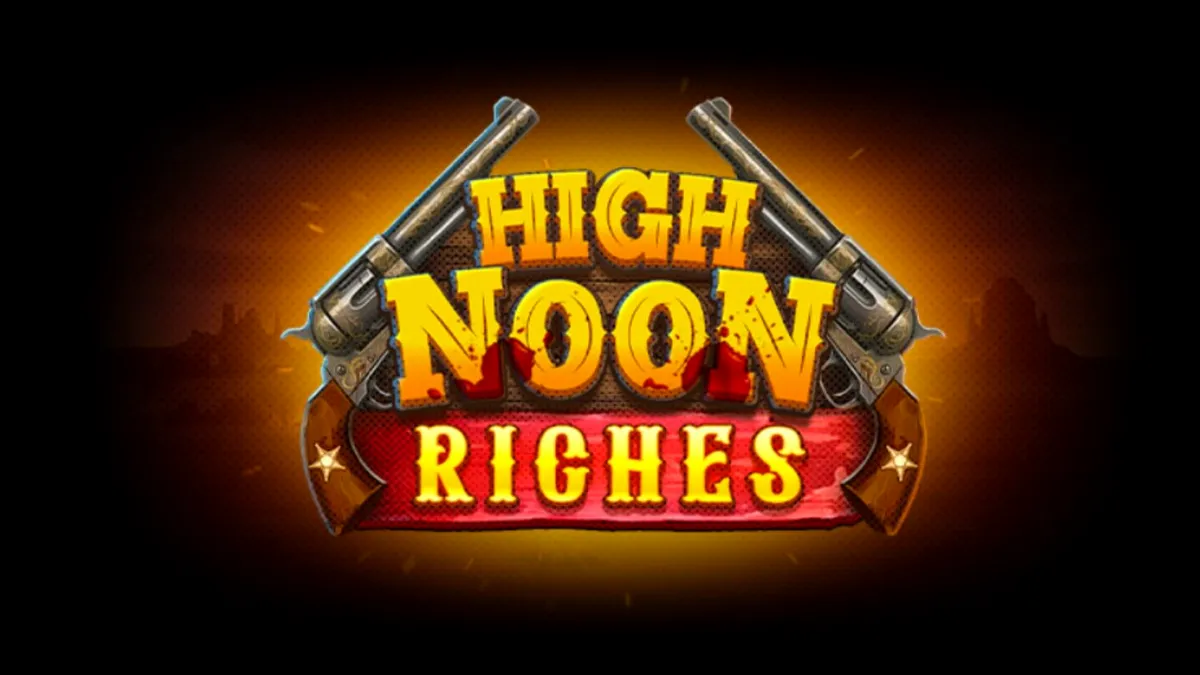Pemandangan gurun bertema koboi dalam permainan slot High Noon Riches
